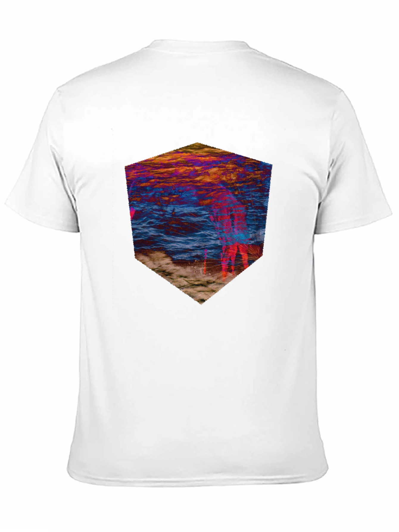Abstract Beach Scene Graphic Tee