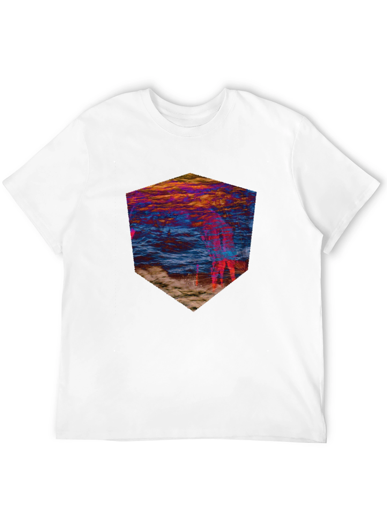 Abstract Beach Scene Graphic Tee