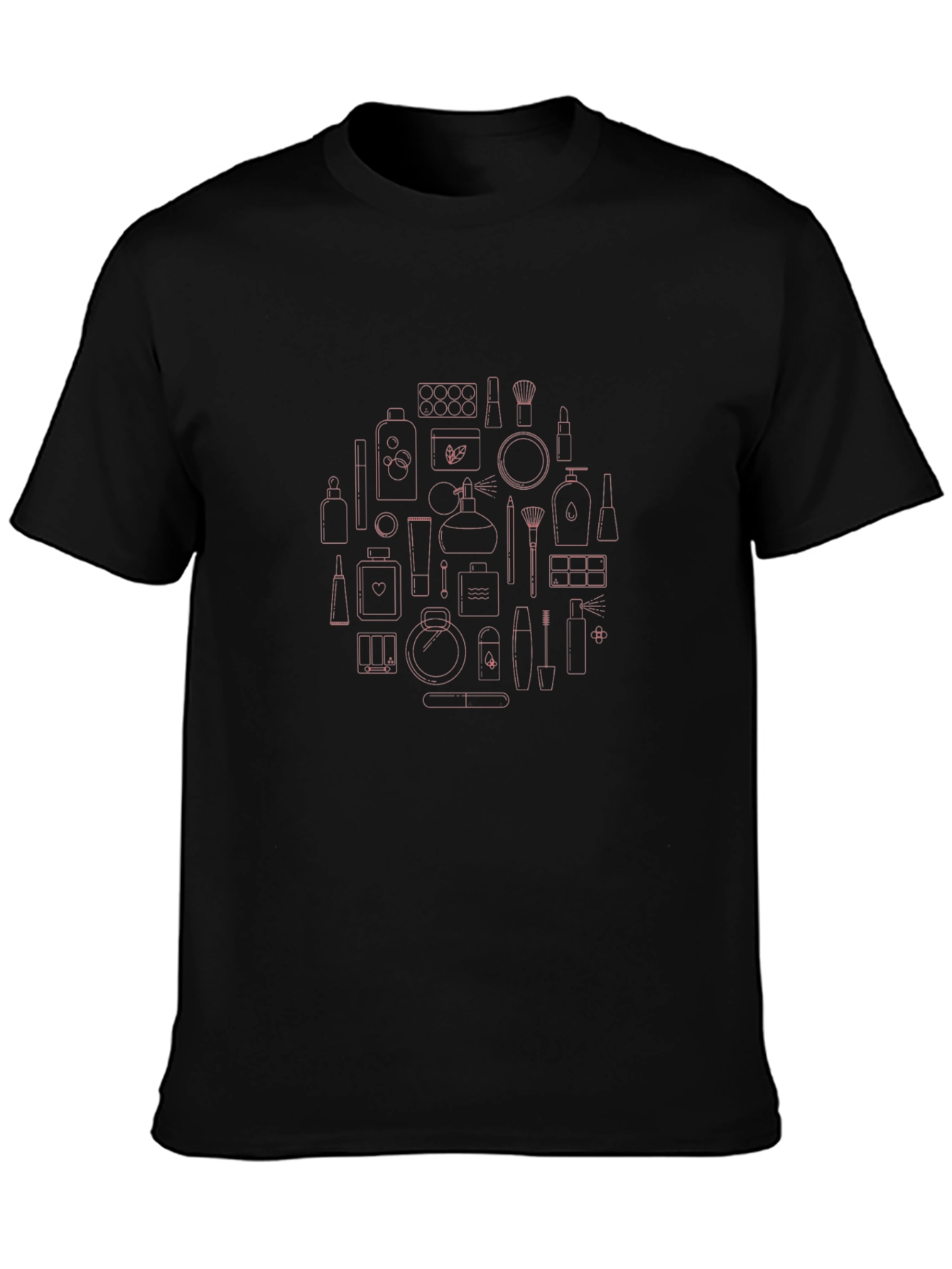 Cosmetic Circle Graphic Black T-Shirt