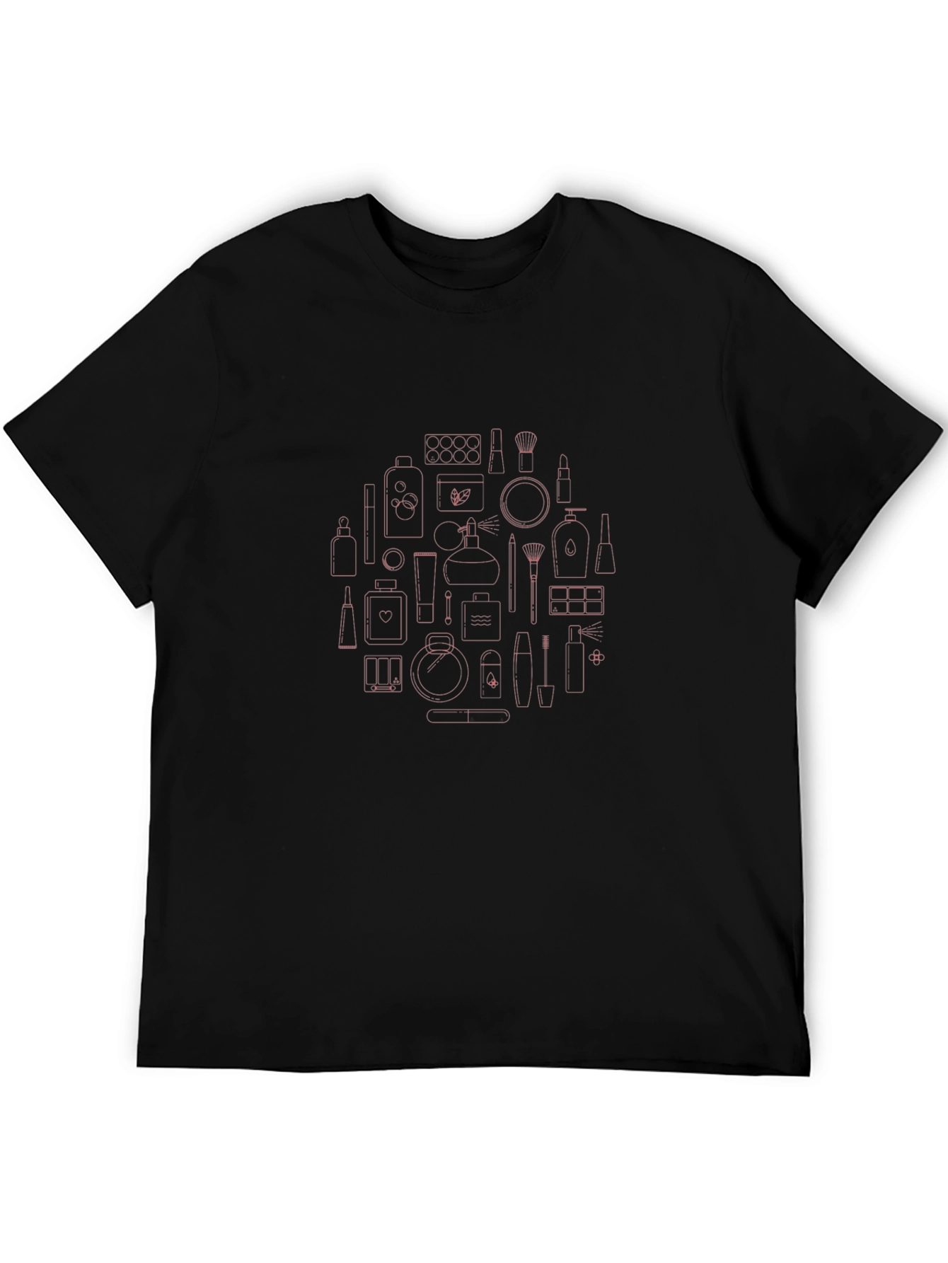 Cosmetic Circle Graphic Black T-Shirt