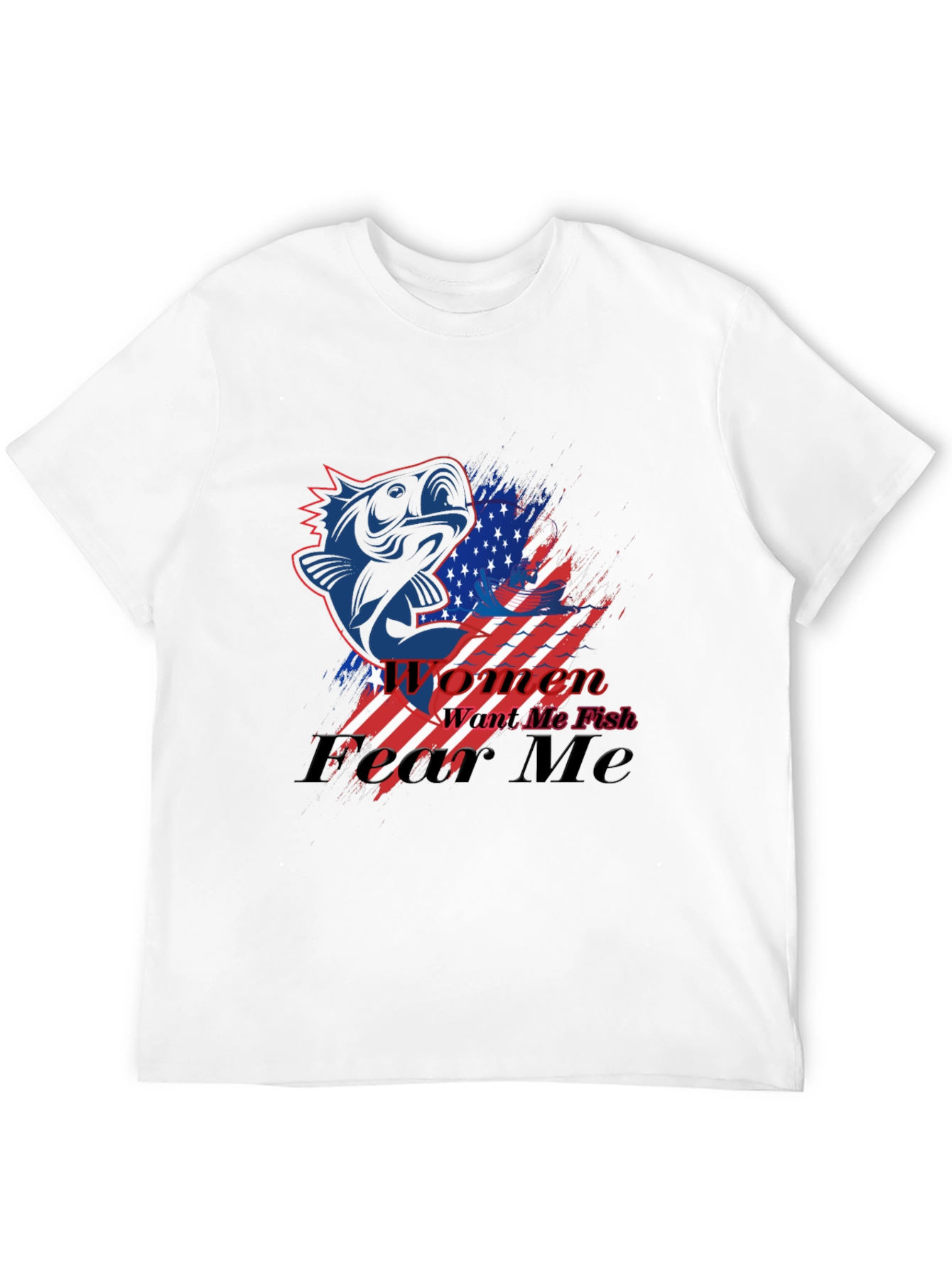 American Fish Graphic T-Shirt - Mens Black Tee