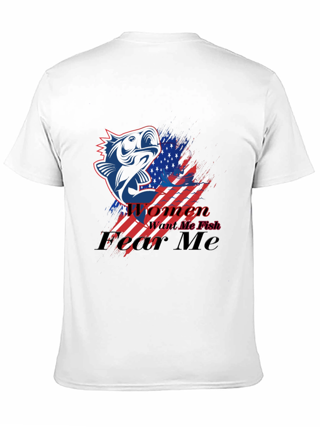 American Fish Graphic T-Shirt - Mens Black Tee