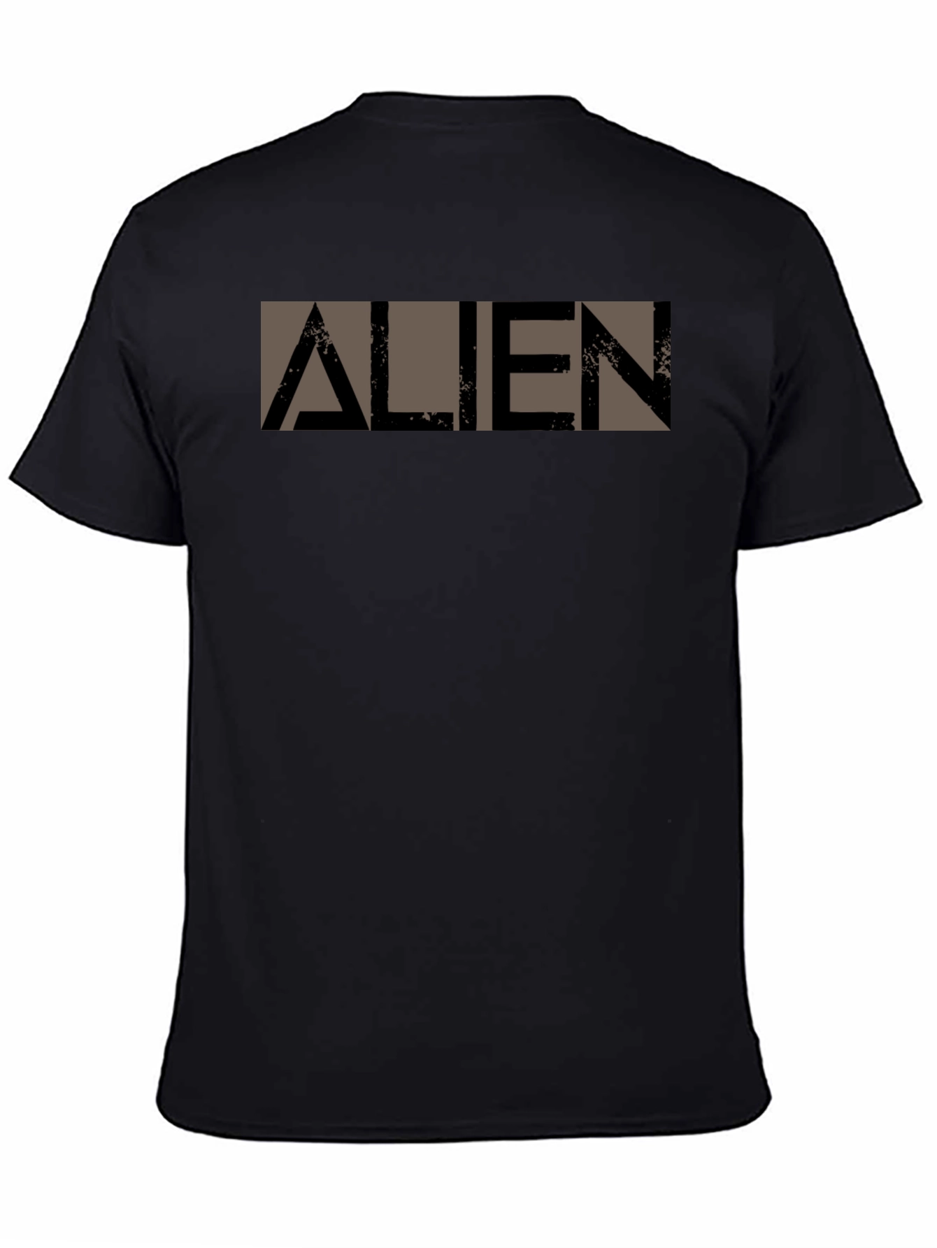Alien Graphic Print Black T-Shirt