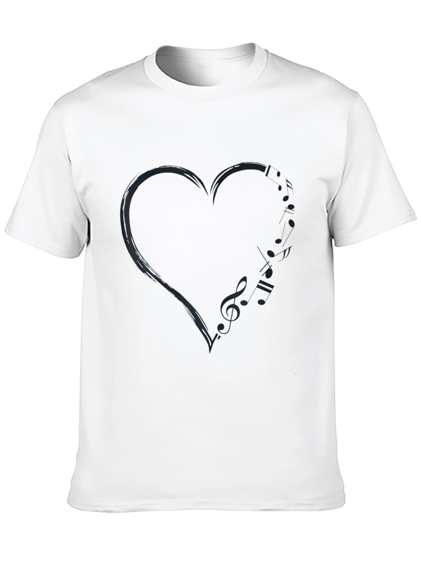 Heart Music Note T-Shirt - Stylish Mens Tee