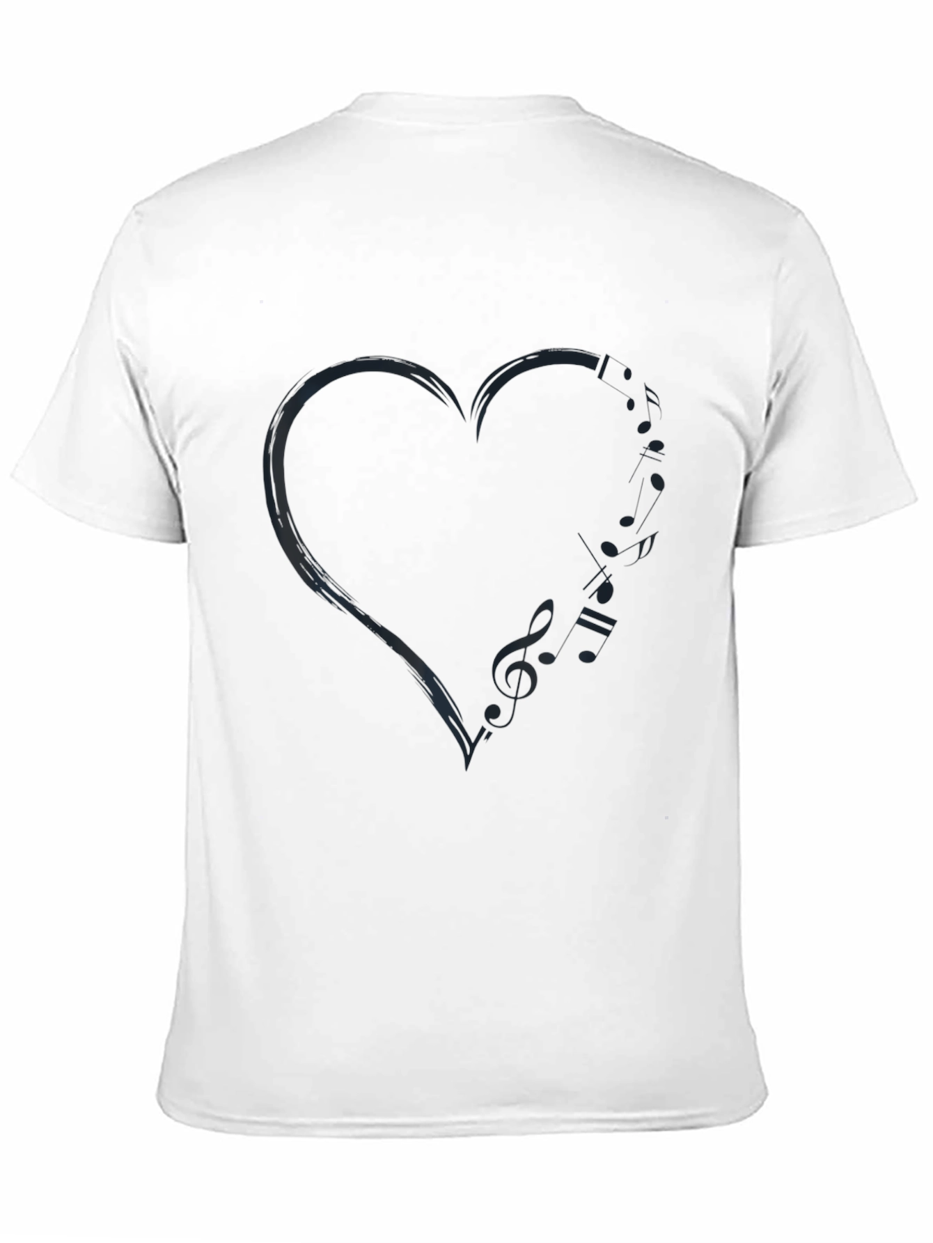Heart Music Note T-Shirt - Stylish Mens Tee
