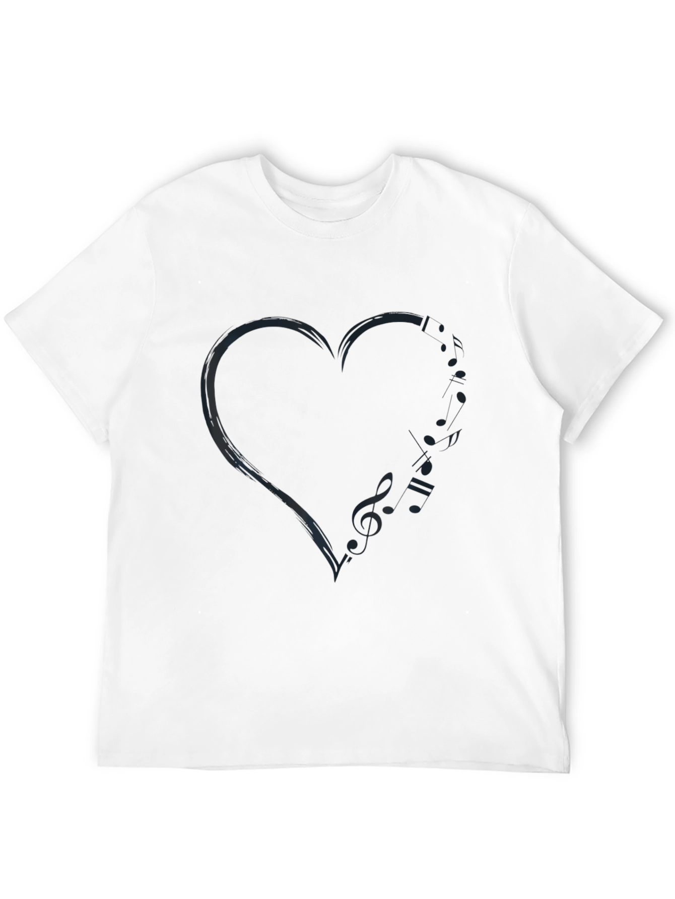 Heart Music Note T-Shirt - Stylish Mens Tee