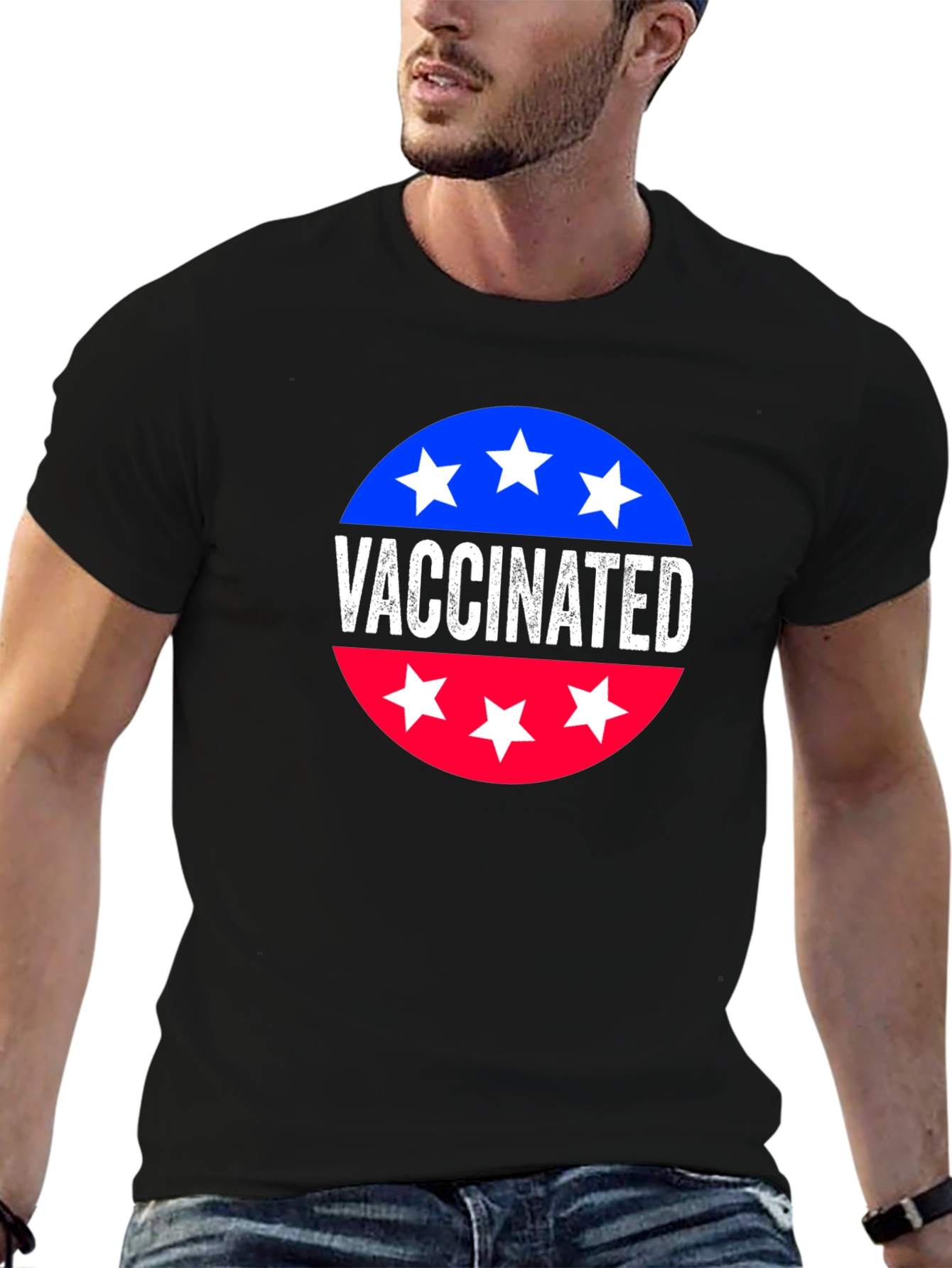Vaccinated T-Shirt Patriotic Style