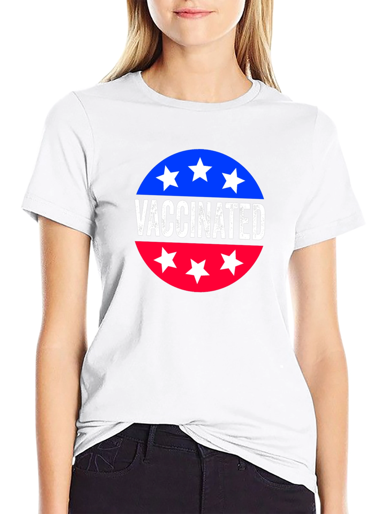Vaccinated T-Shirt Patriotic Style