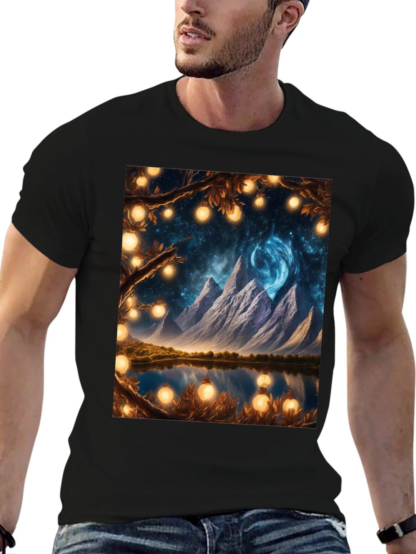 Fantasy Mountain Lake Graphic Tee