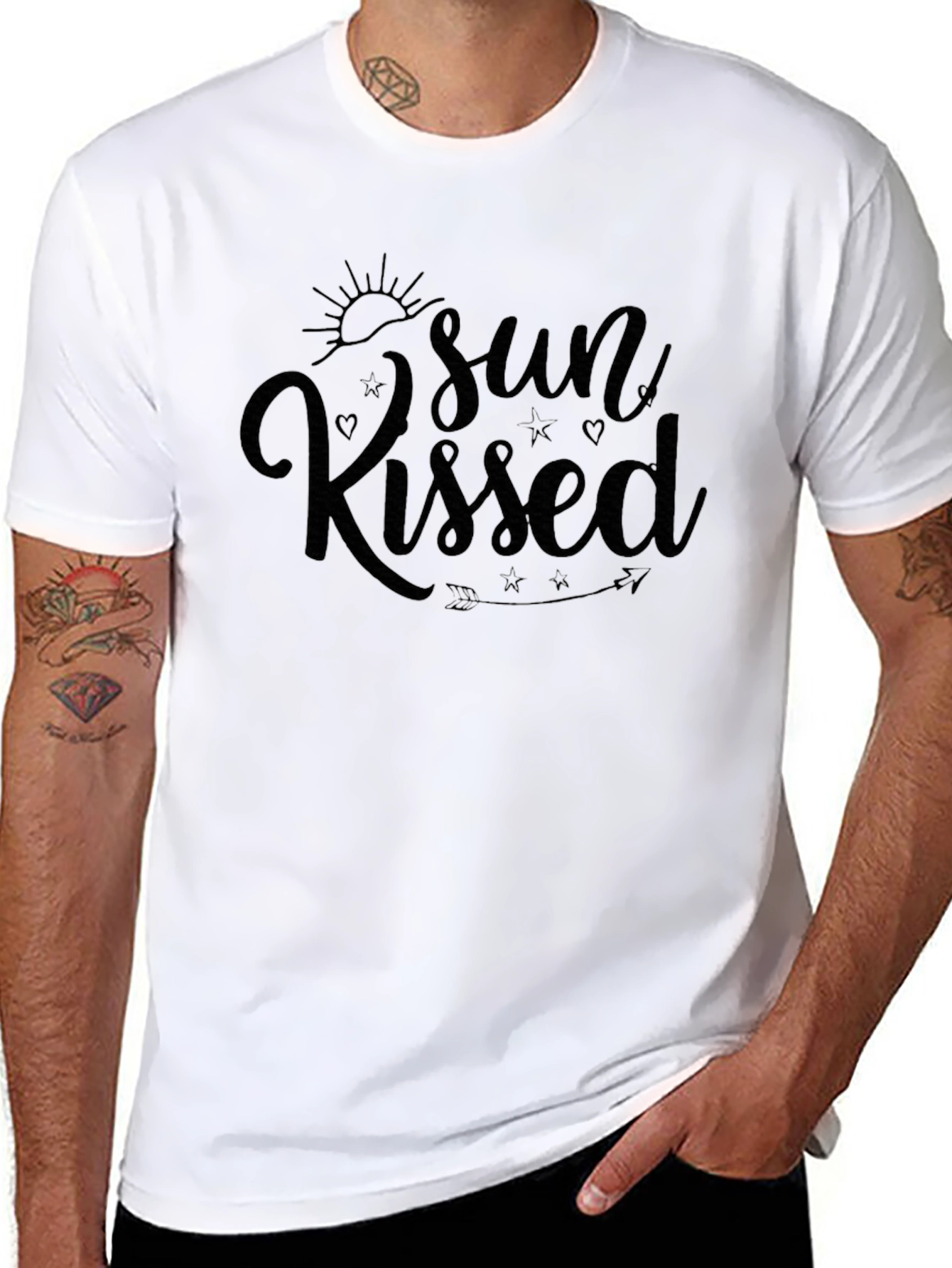Sun Kissed Black T-Shirt Casual Summer Wear