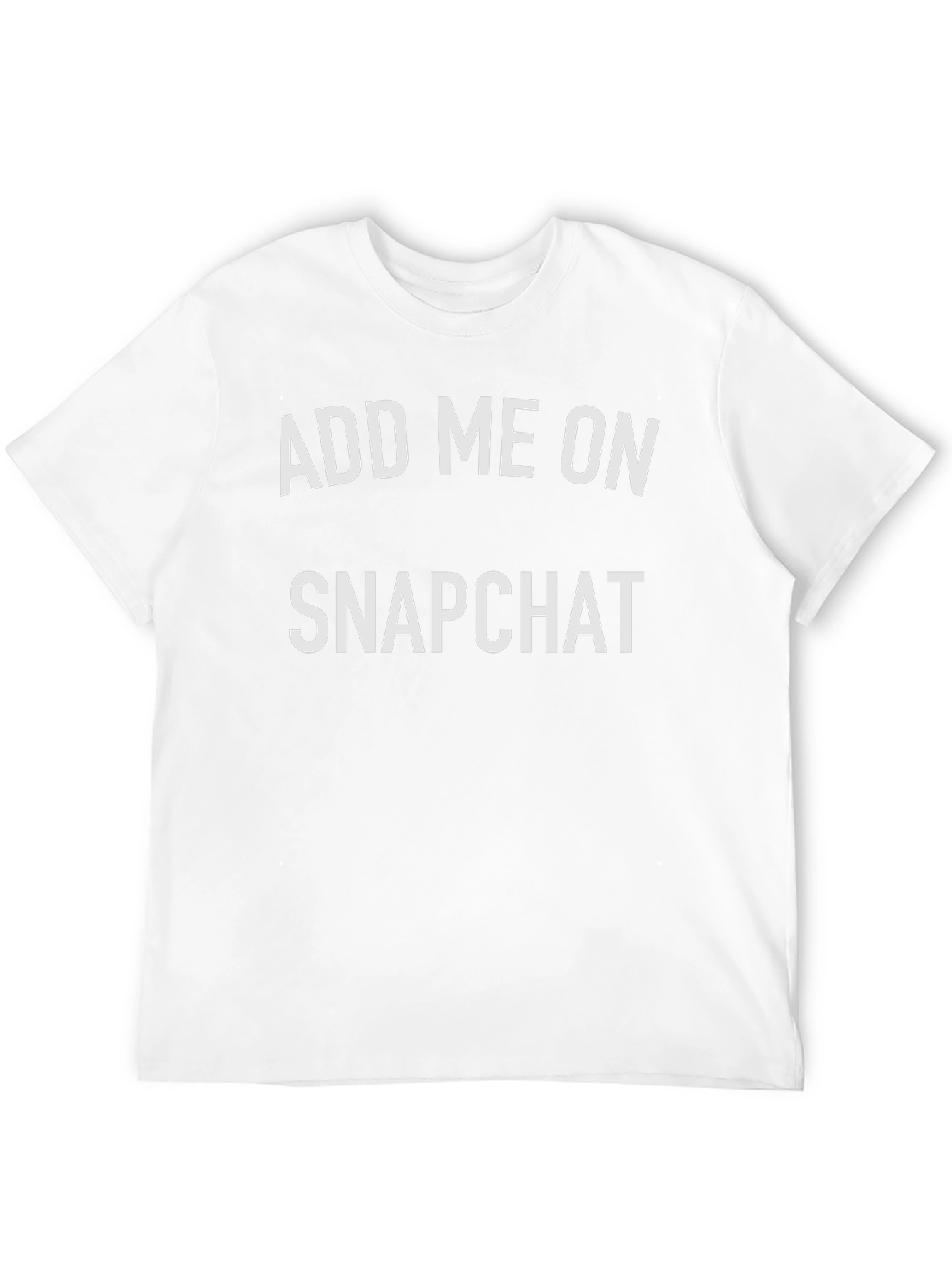 Add Me On Snapchat T-Shirt - Black Cotton Tee
