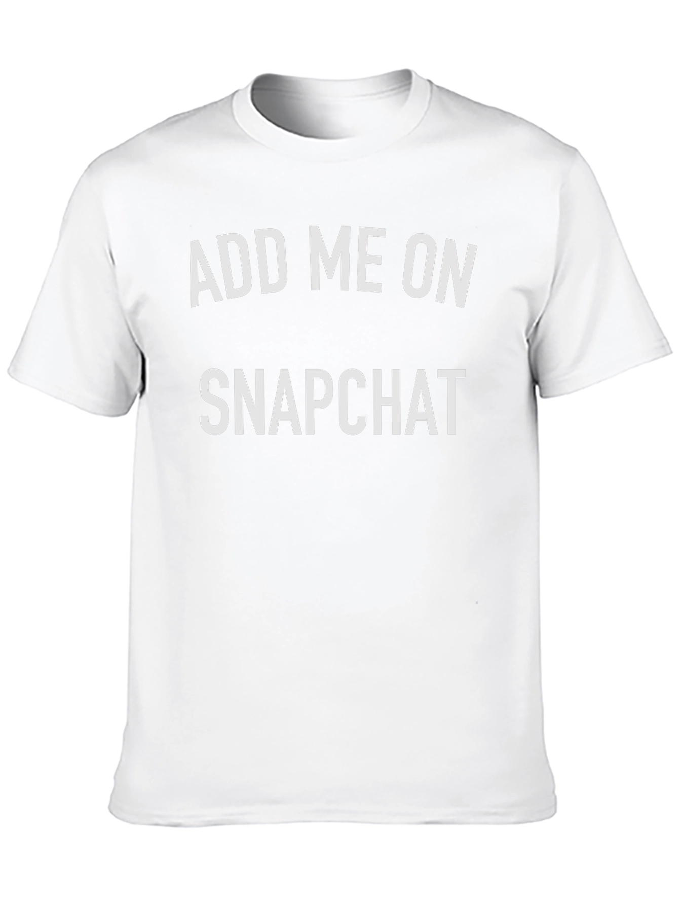 Add Me On Snapchat T-Shirt - Black Cotton Tee