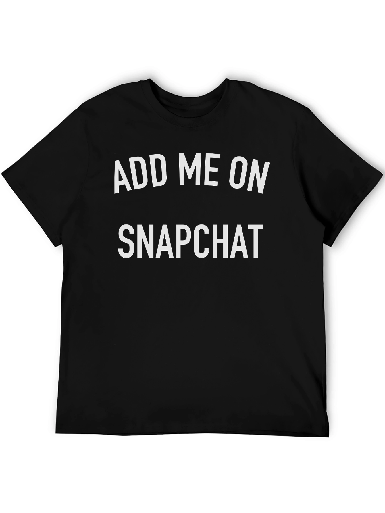 Add Me On Snapchat T-Shirt - Black Cotton Tee