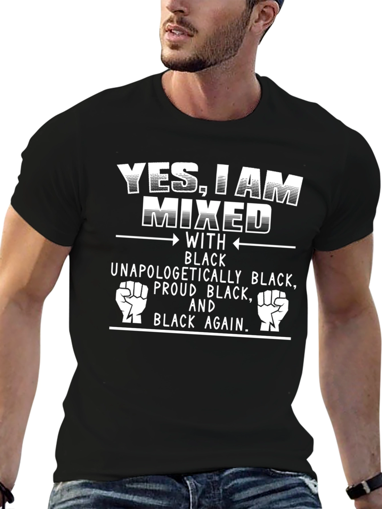 Yes I am Mixed with Black Pride T-Shirt