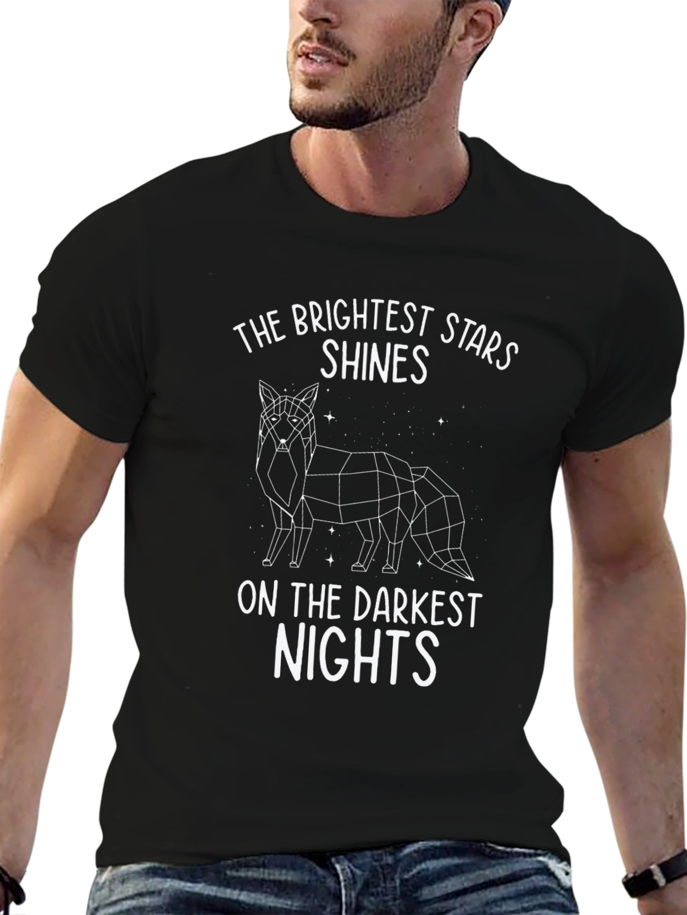 Brightest Stars Fox Graphic Tee - Black