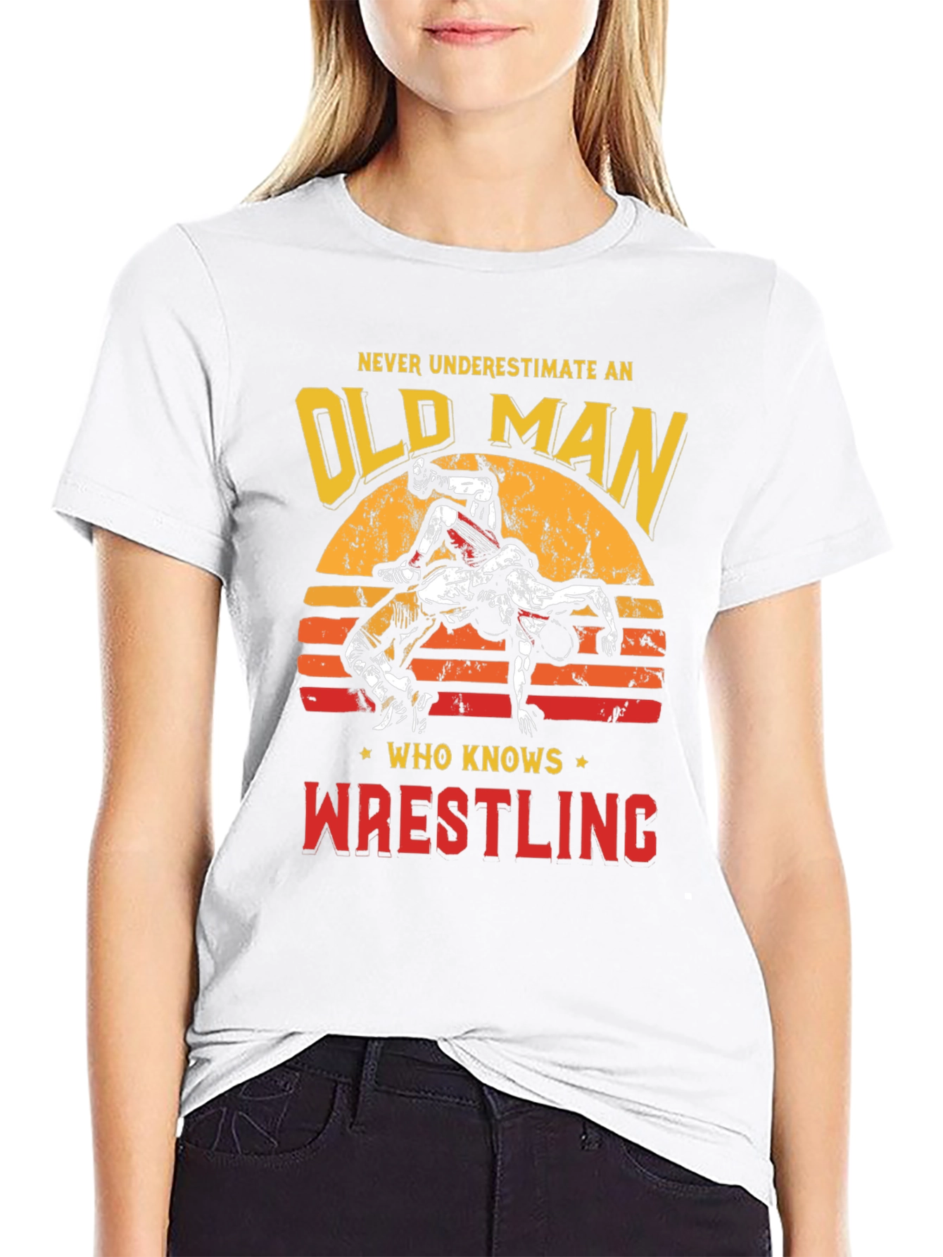 Old Man Wrestling T-Shirt