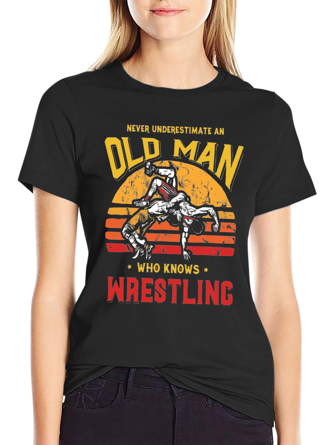 Old Man Wrestling T-Shirt