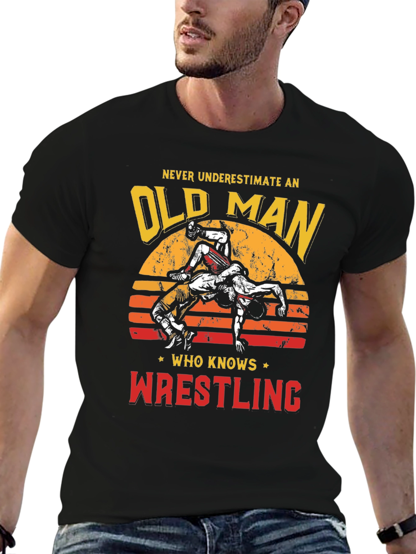 Old Man Wrestling T-Shirt