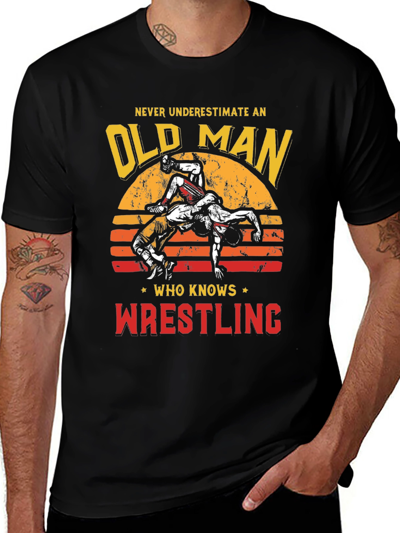 Old Man Wrestling T-Shirt