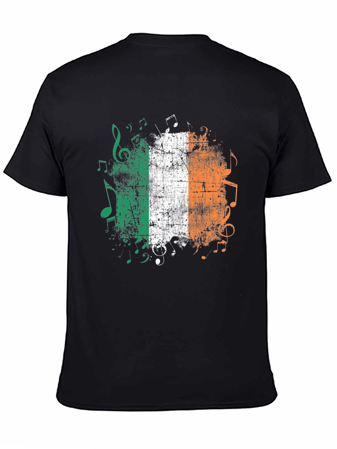 Irish Flag Music Notes Graphic Tee