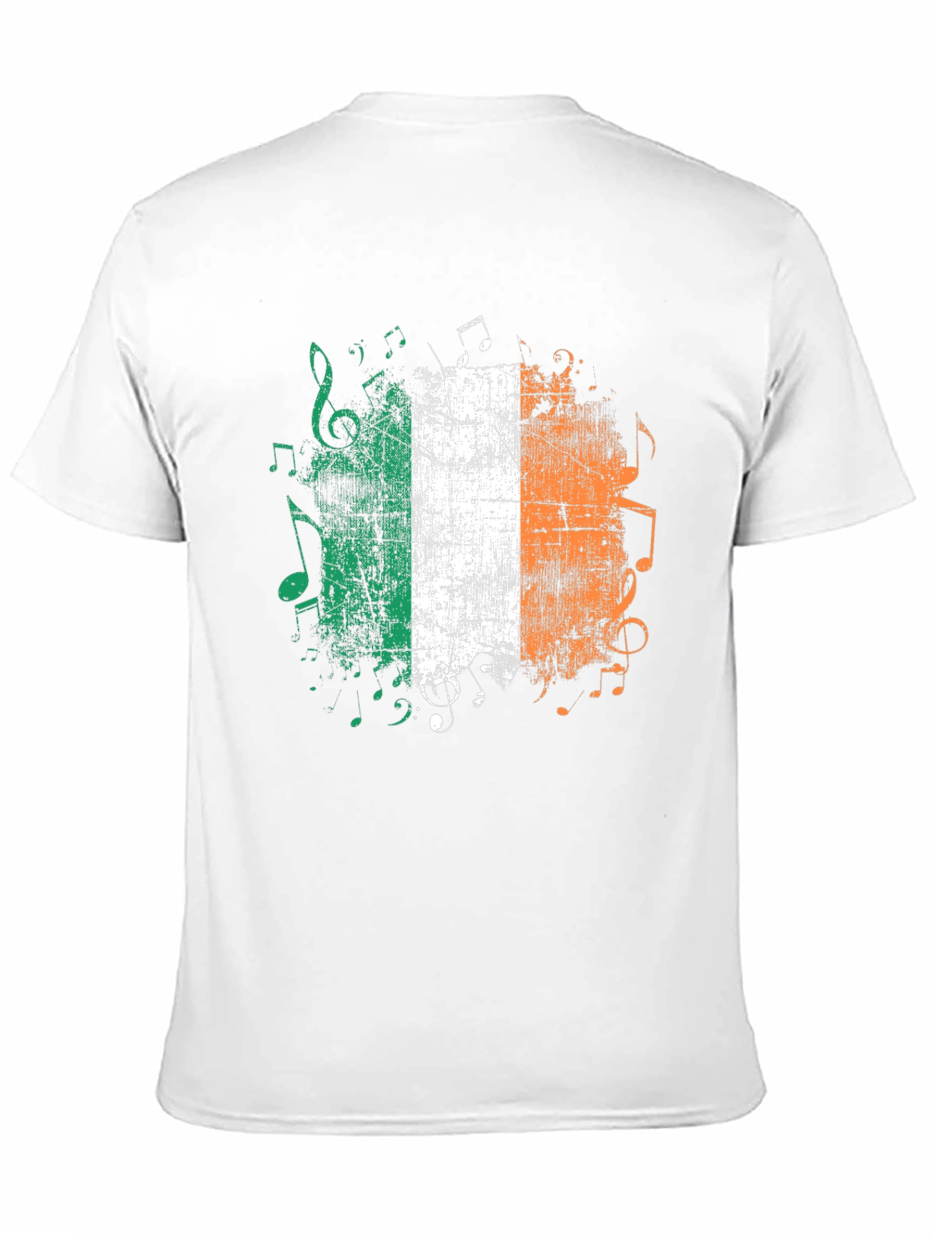 Irish Flag Music Notes Graphic Tee