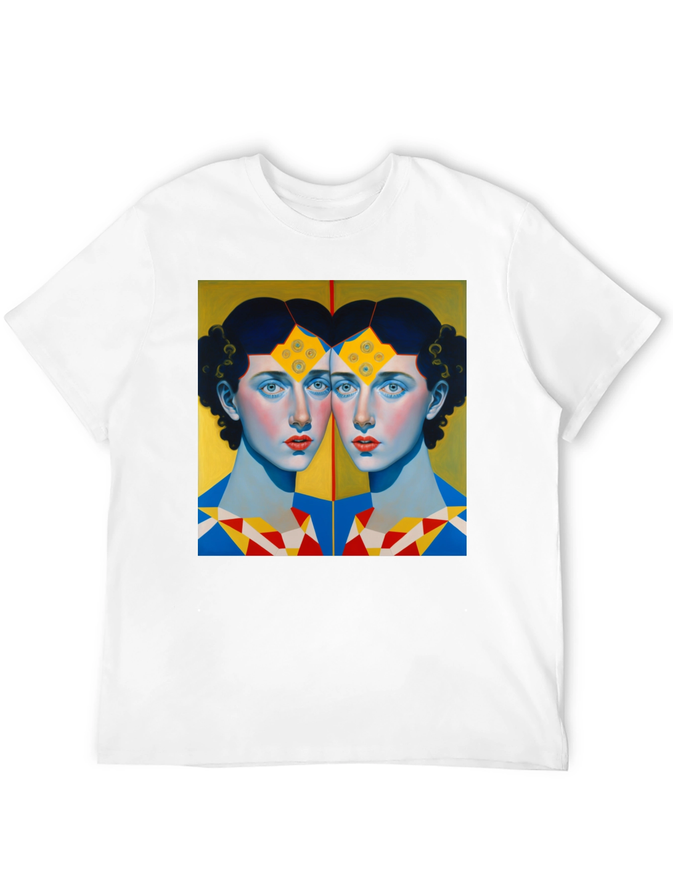 Twin Portrait Graphic Tee - Unique Art Shirt