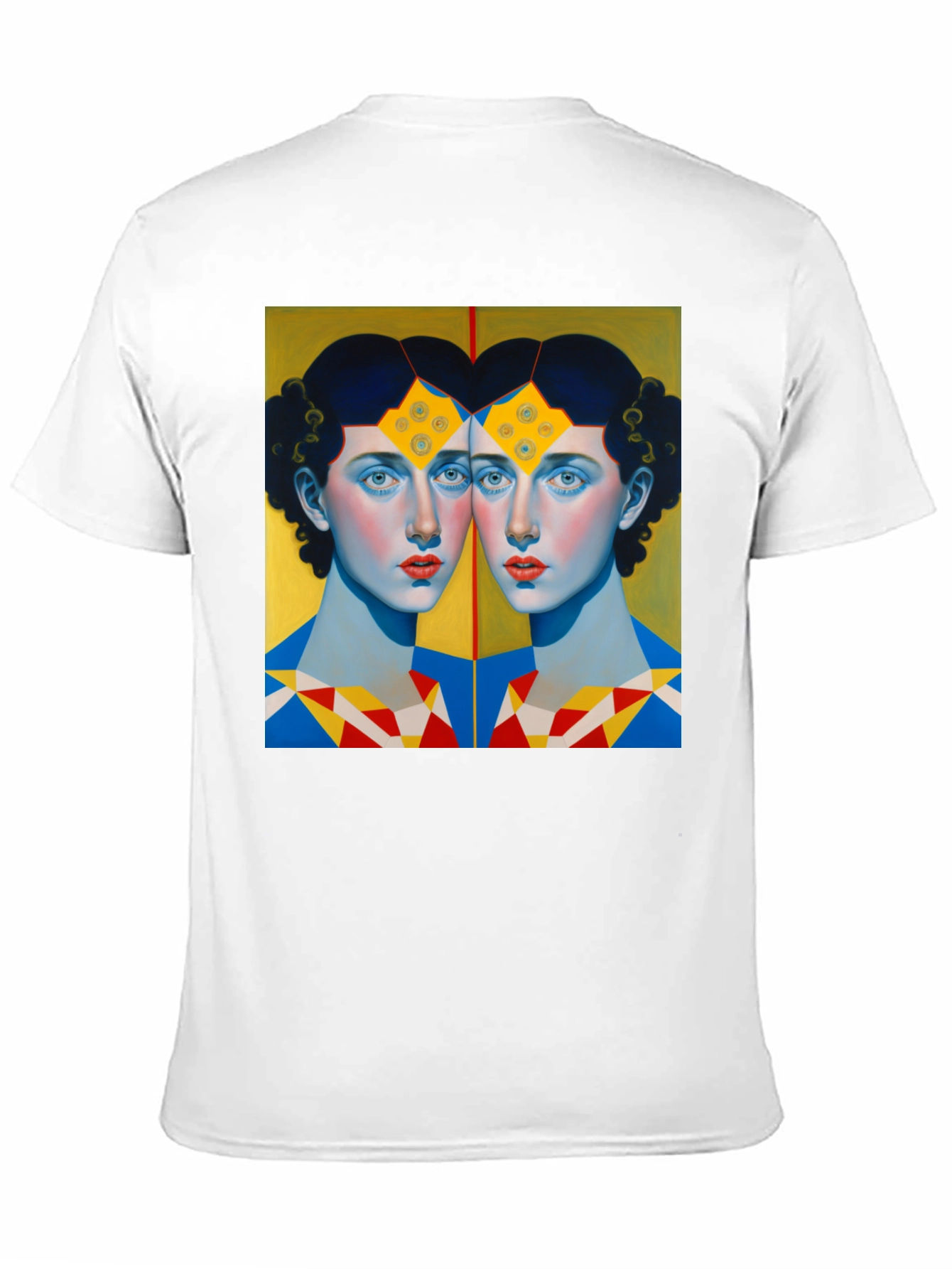 Twin Portrait Graphic Tee - Unique Art Shirt