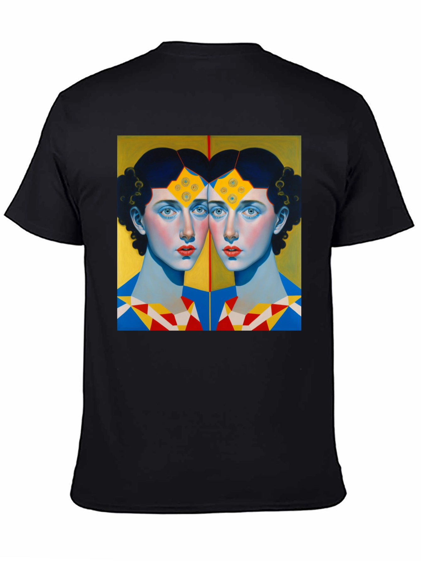 Twin Portrait Graphic Tee - Unique Art Shirt