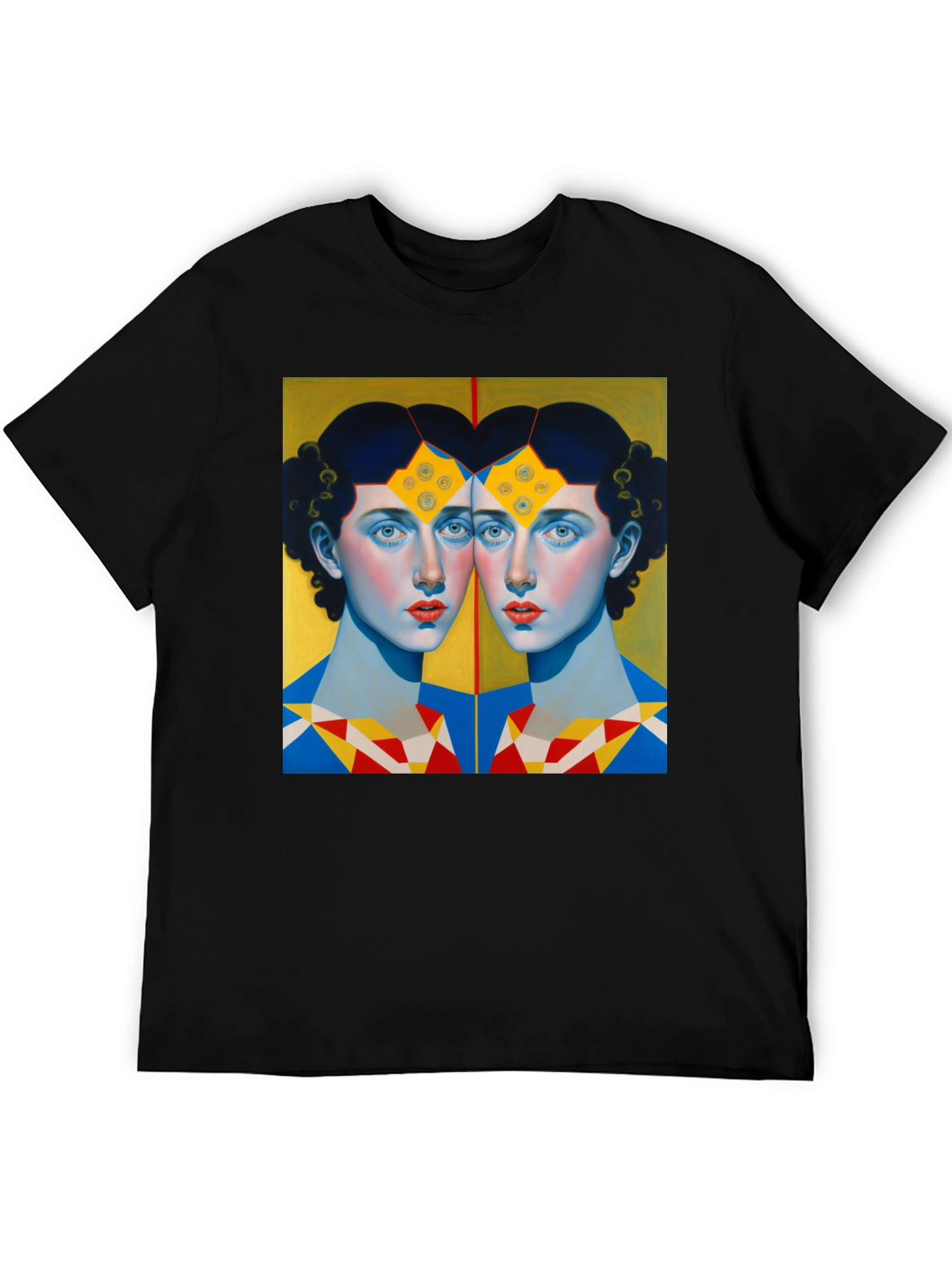 Twin Portrait Graphic Tee - Unique Art Shirt