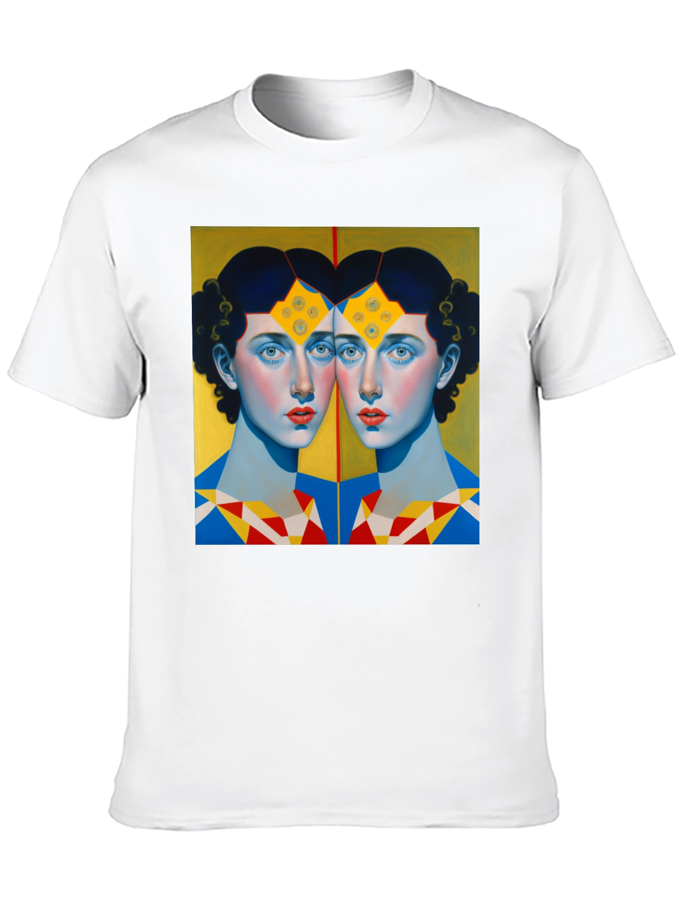 Twin Portrait Graphic Tee - Unique Art Shirt