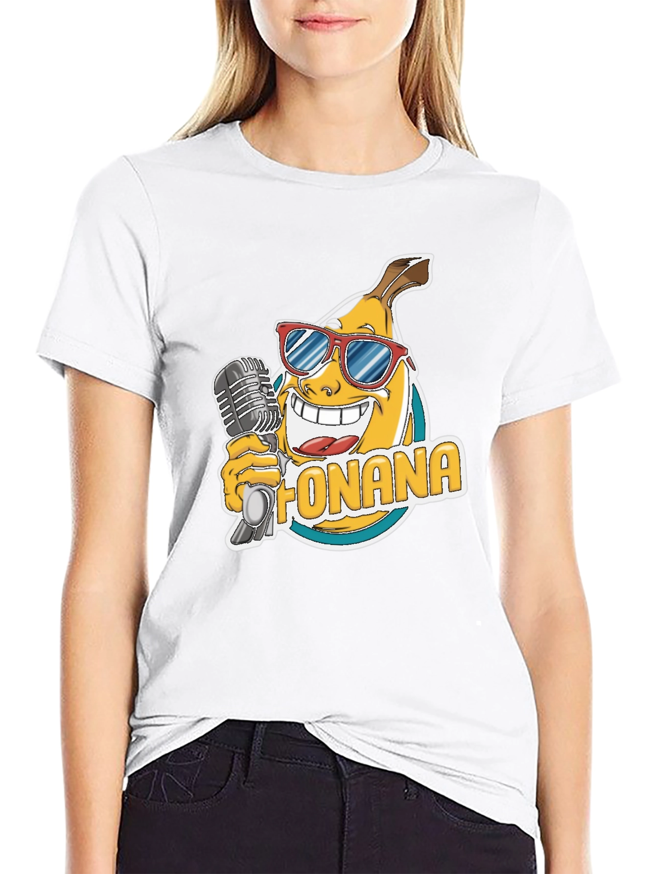 Funky Banana T-Shirt - Black Cotton Blend