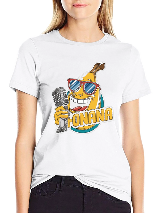 Funky Banana T-Shirt - Black Cotton Blend