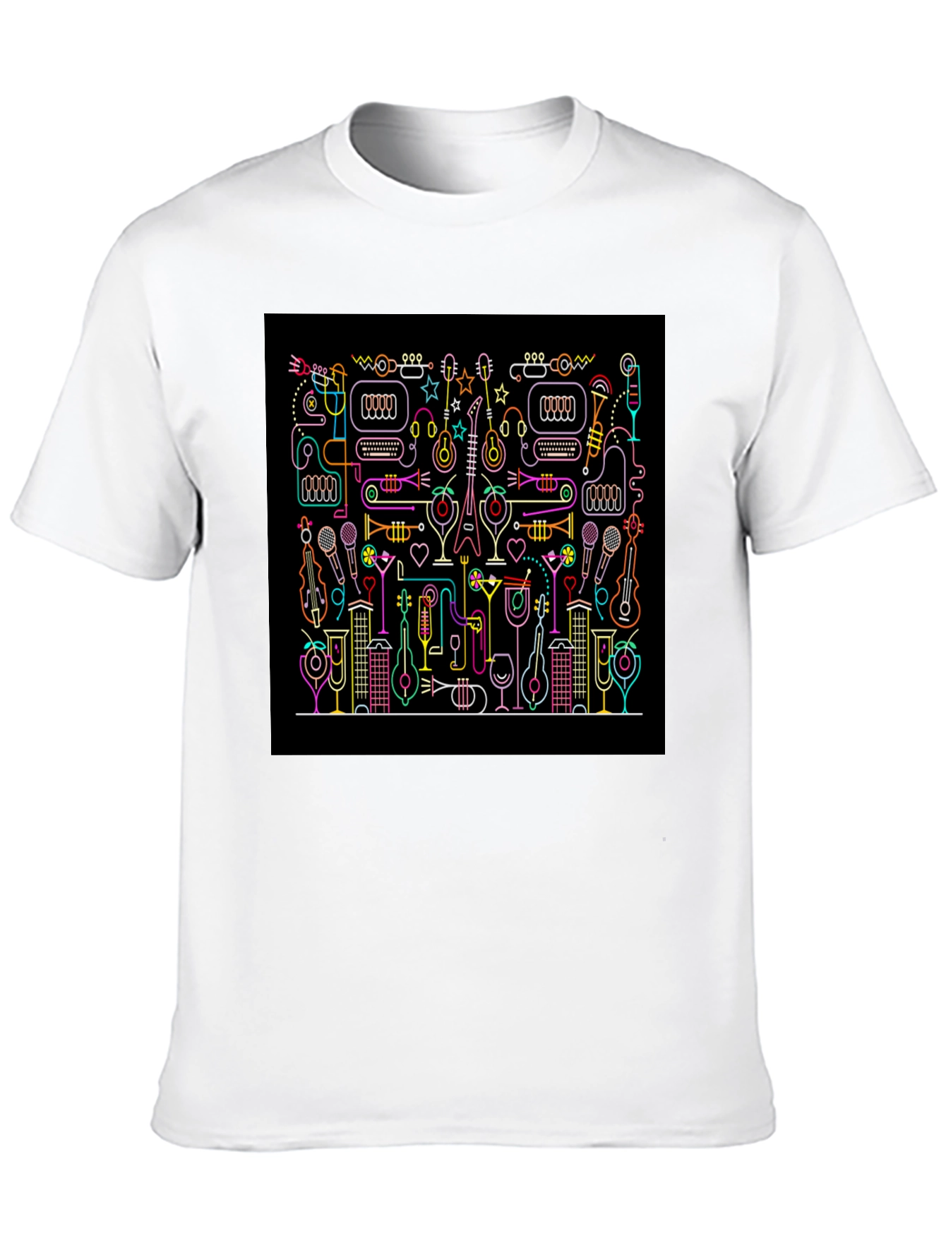 Musical Neon Black T-Shirt