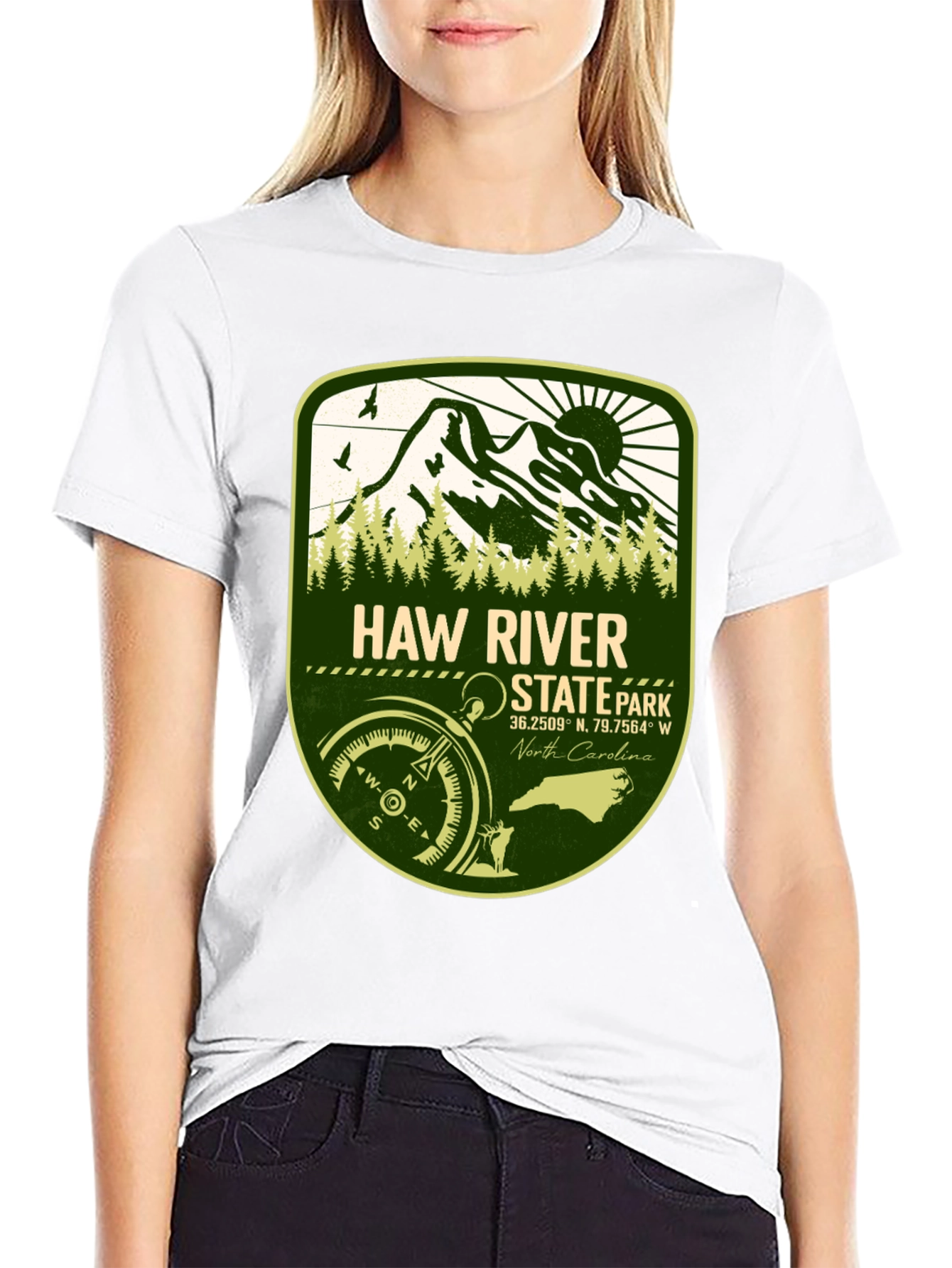Haw River State Park Black T-Shirt