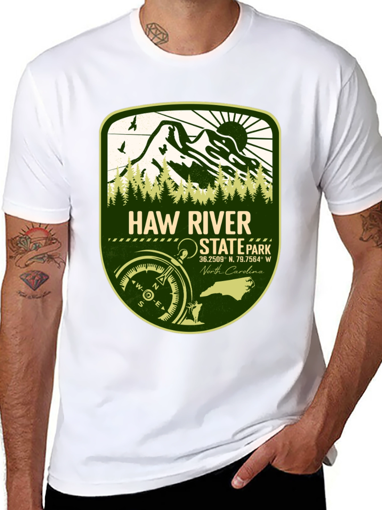 Haw River State Park Black T-Shirt