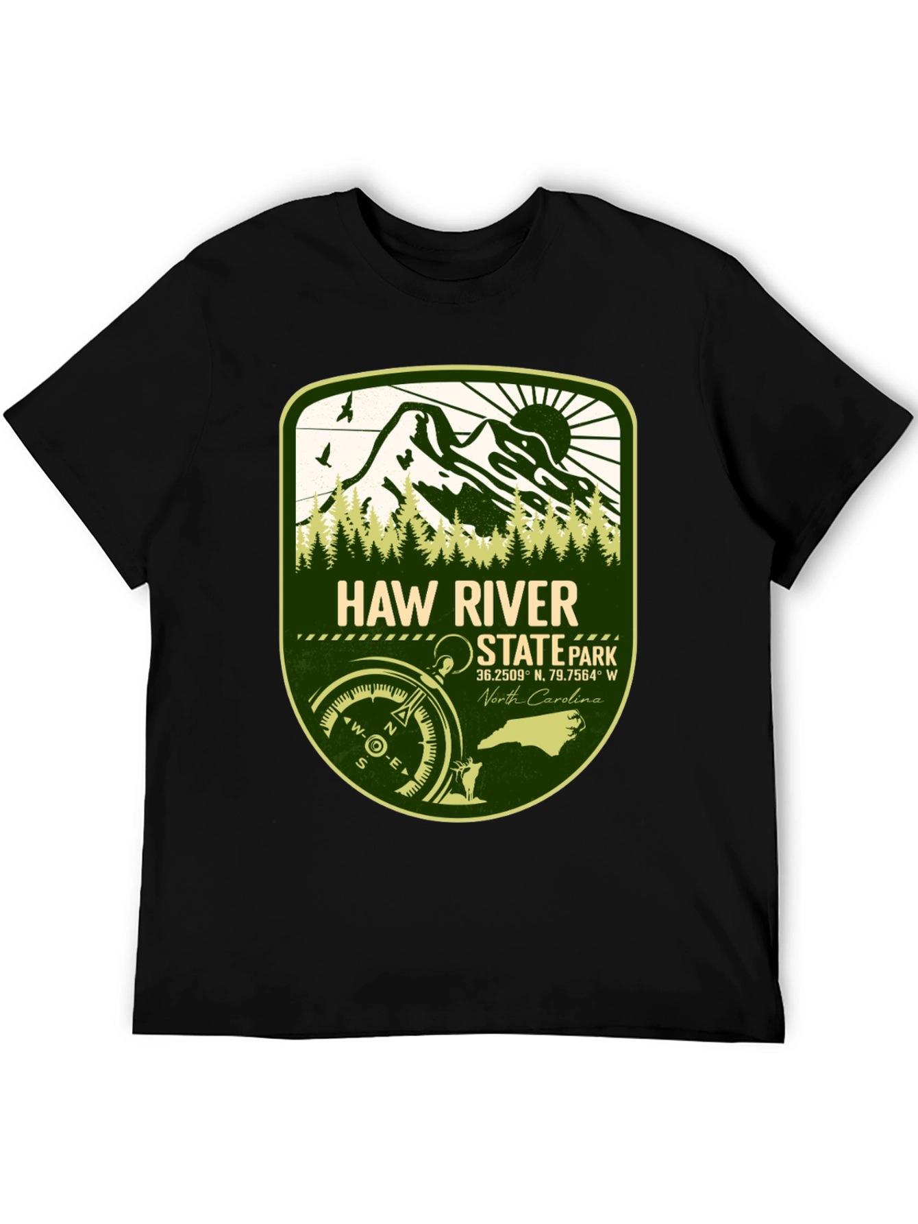 Haw River State Park Black T-Shirt