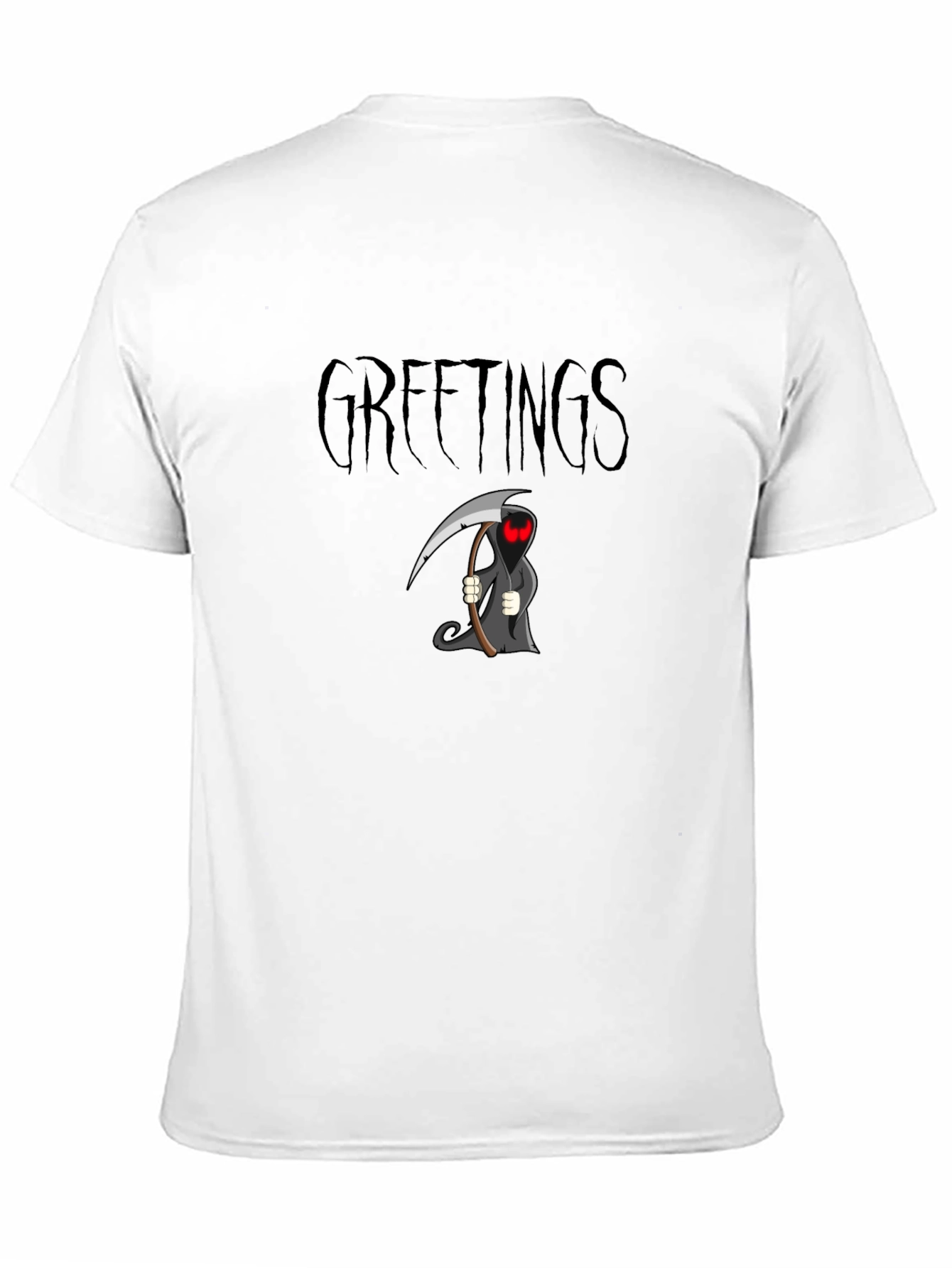 Grim Reaper Greetings Black T-Shirt