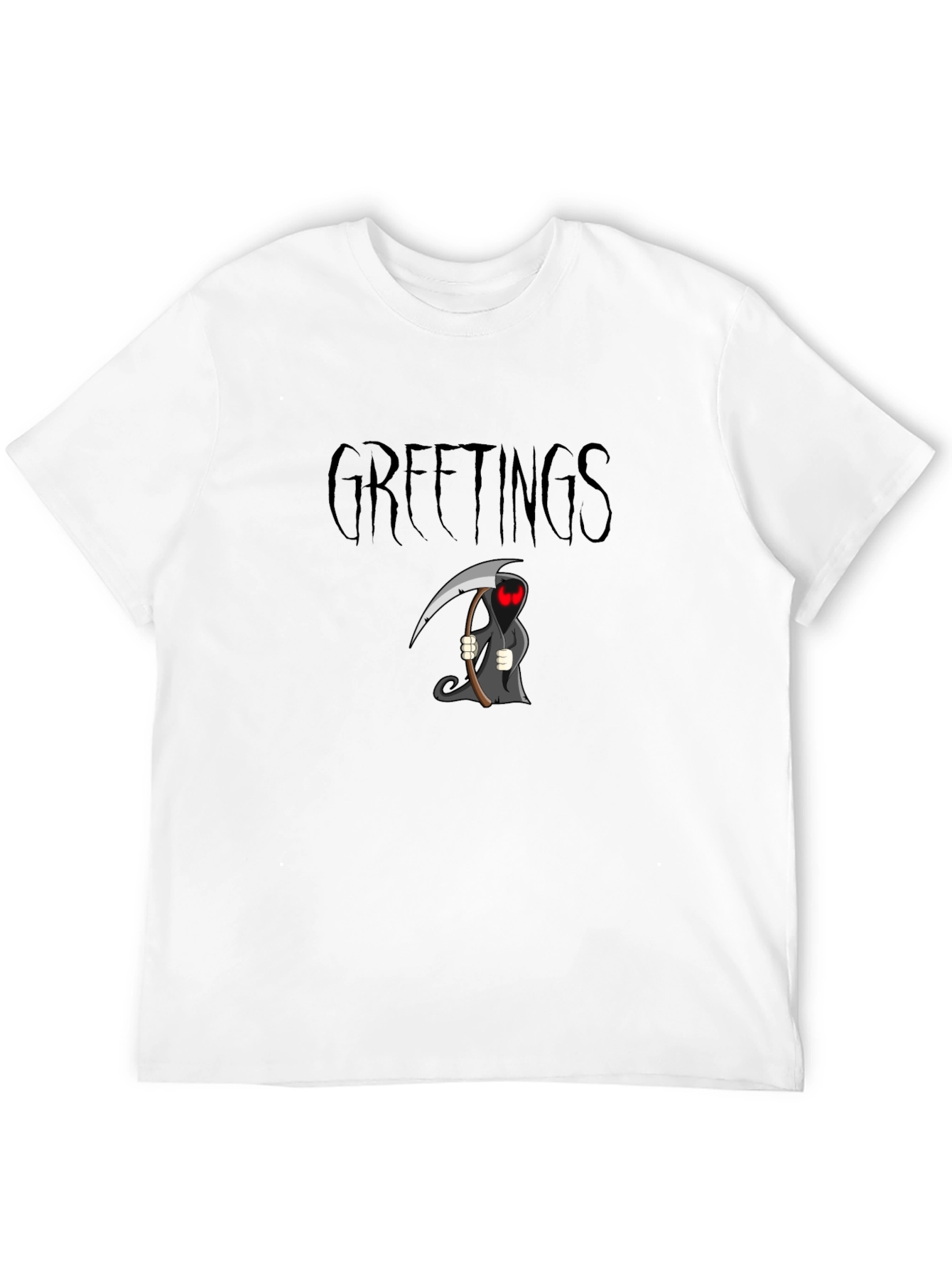 Grim Reaper Greetings Black T-Shirt