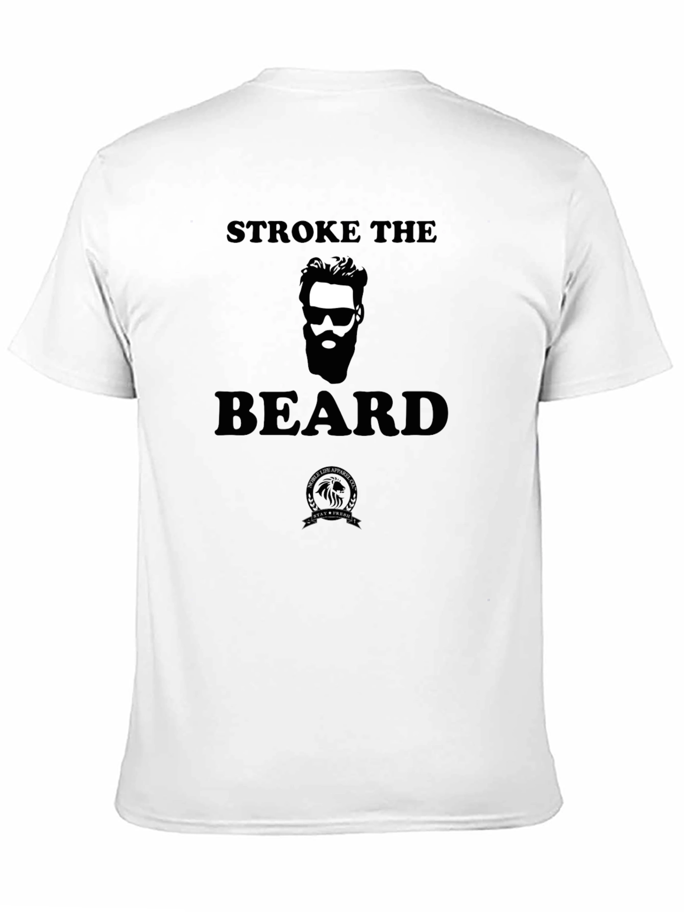 Stroke the Beard Graphic Tee - Black Cotton T-Shirt