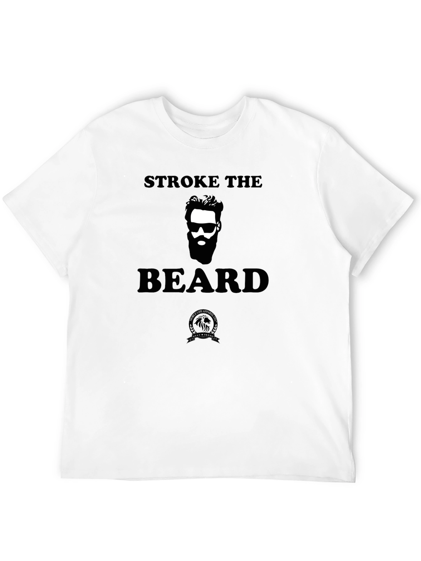 Stroke the Beard Graphic Tee - Black Cotton T-Shirt