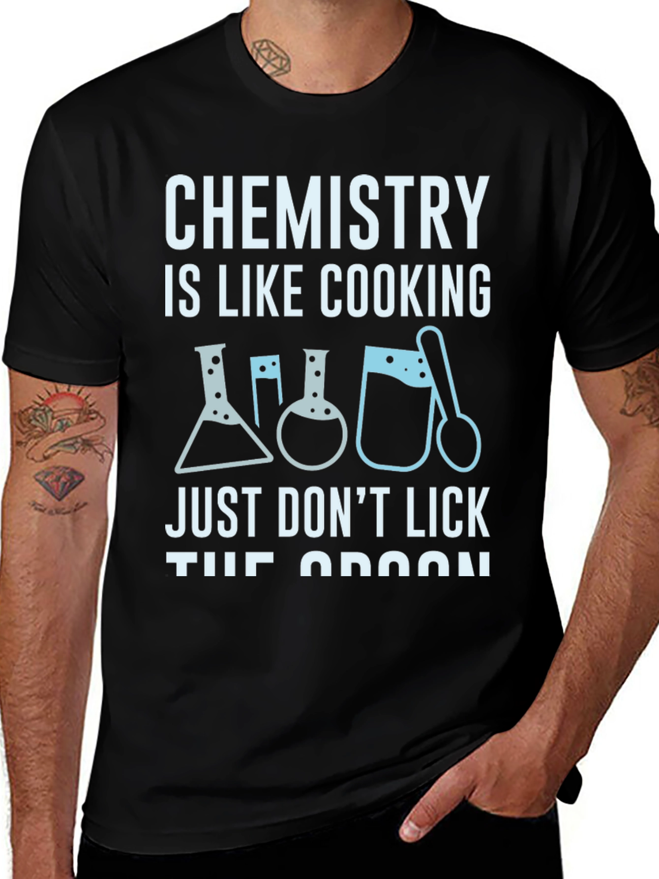 Chemistry is Like Cooking Black T-Shirt