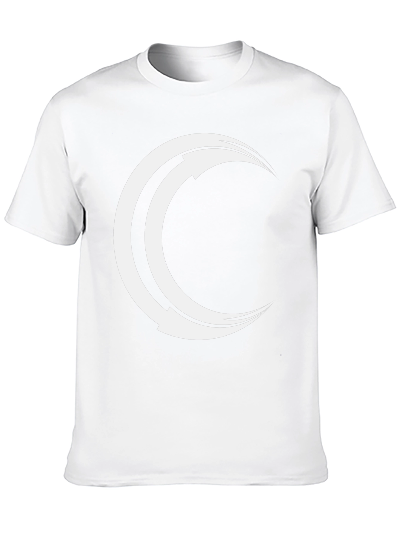 Mens Black Tee with Crescent Arrow Design