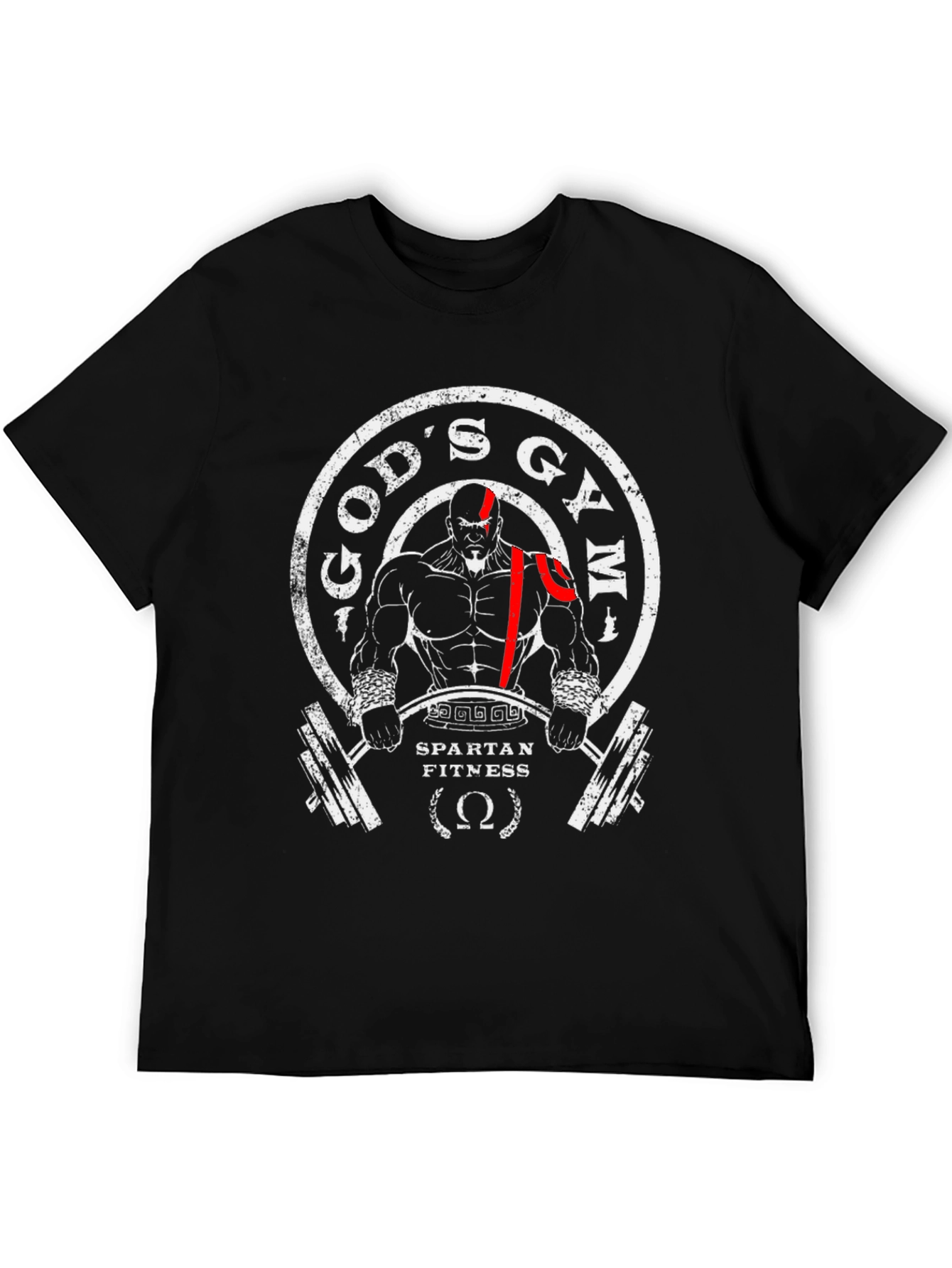 Gods Gym Spartan Fitness Black T-Shirt