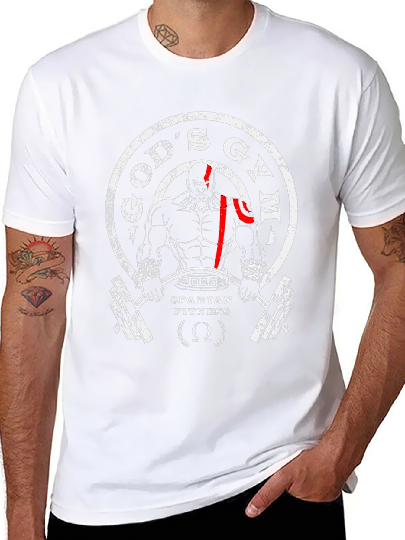 Gods Gym Spartan Fitness Black T-Shirt