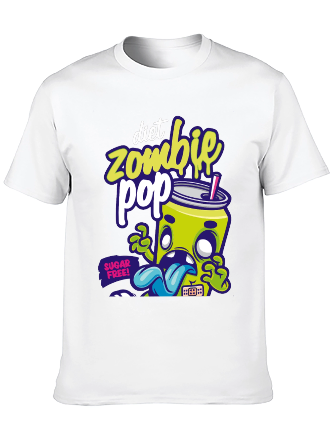 Diet Zombie Pop Graphic T-Shirt - Black