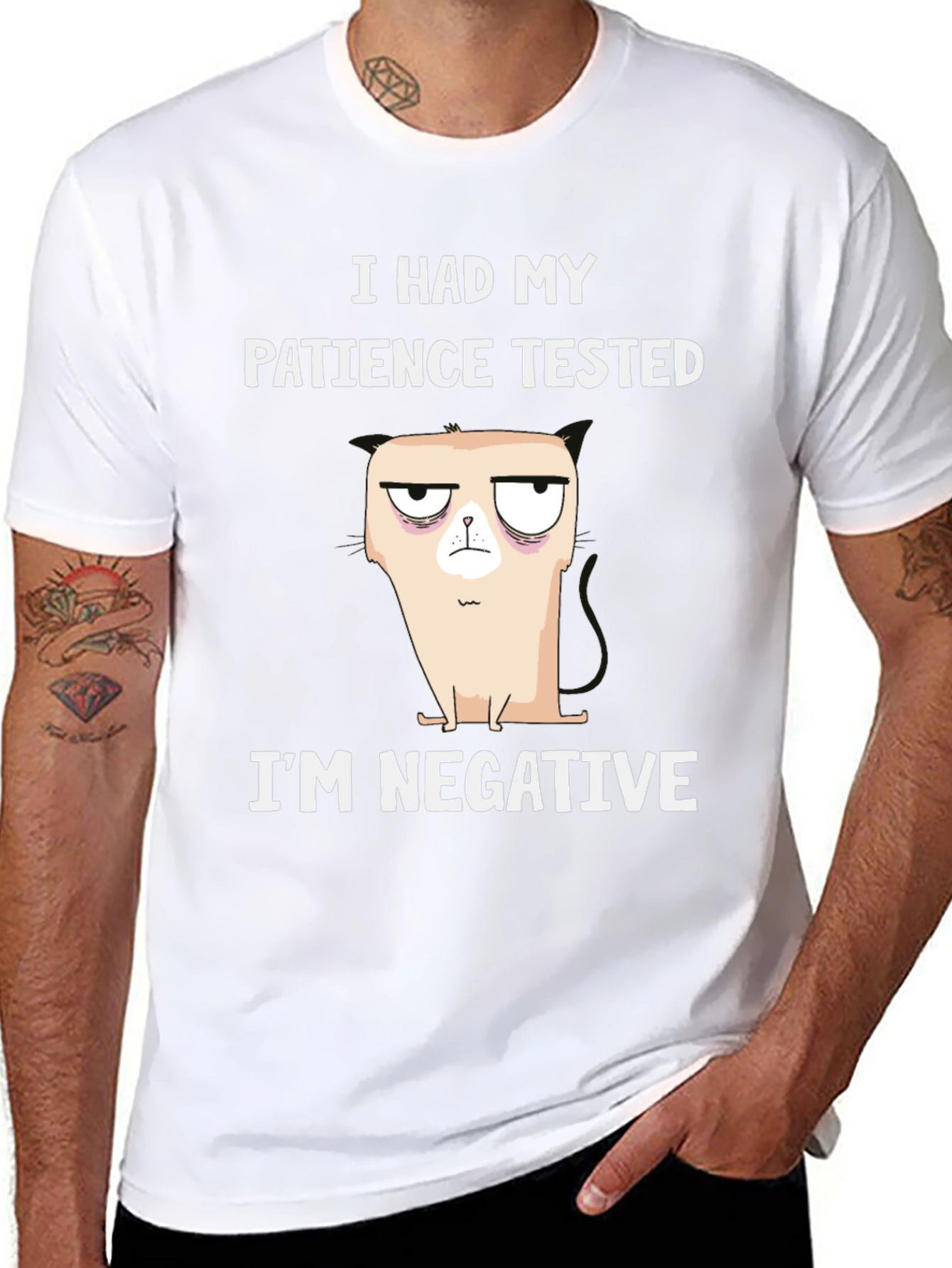 Humorous Patience Tested T-Shirt - Negative Attitude
