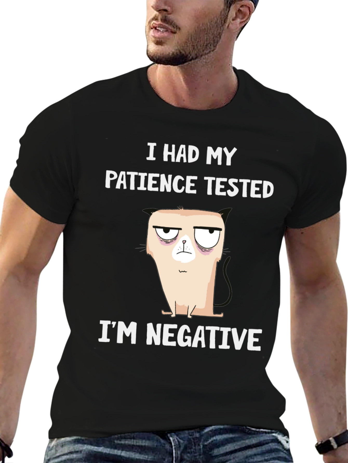 Humorous Patience Tested T-Shirt - Negative Attitude