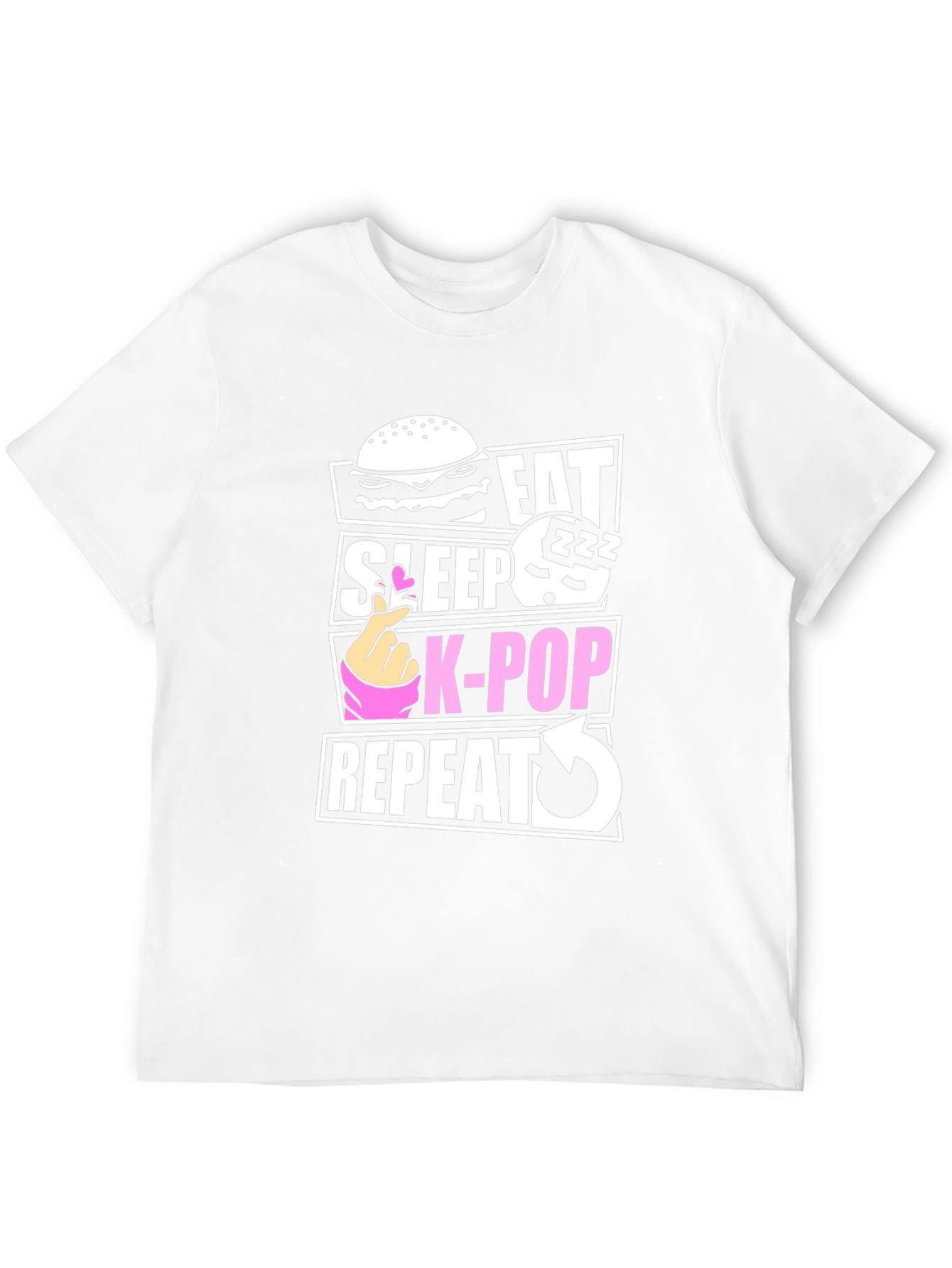Eat Sleep K-Pop Repeat Graphic Tee