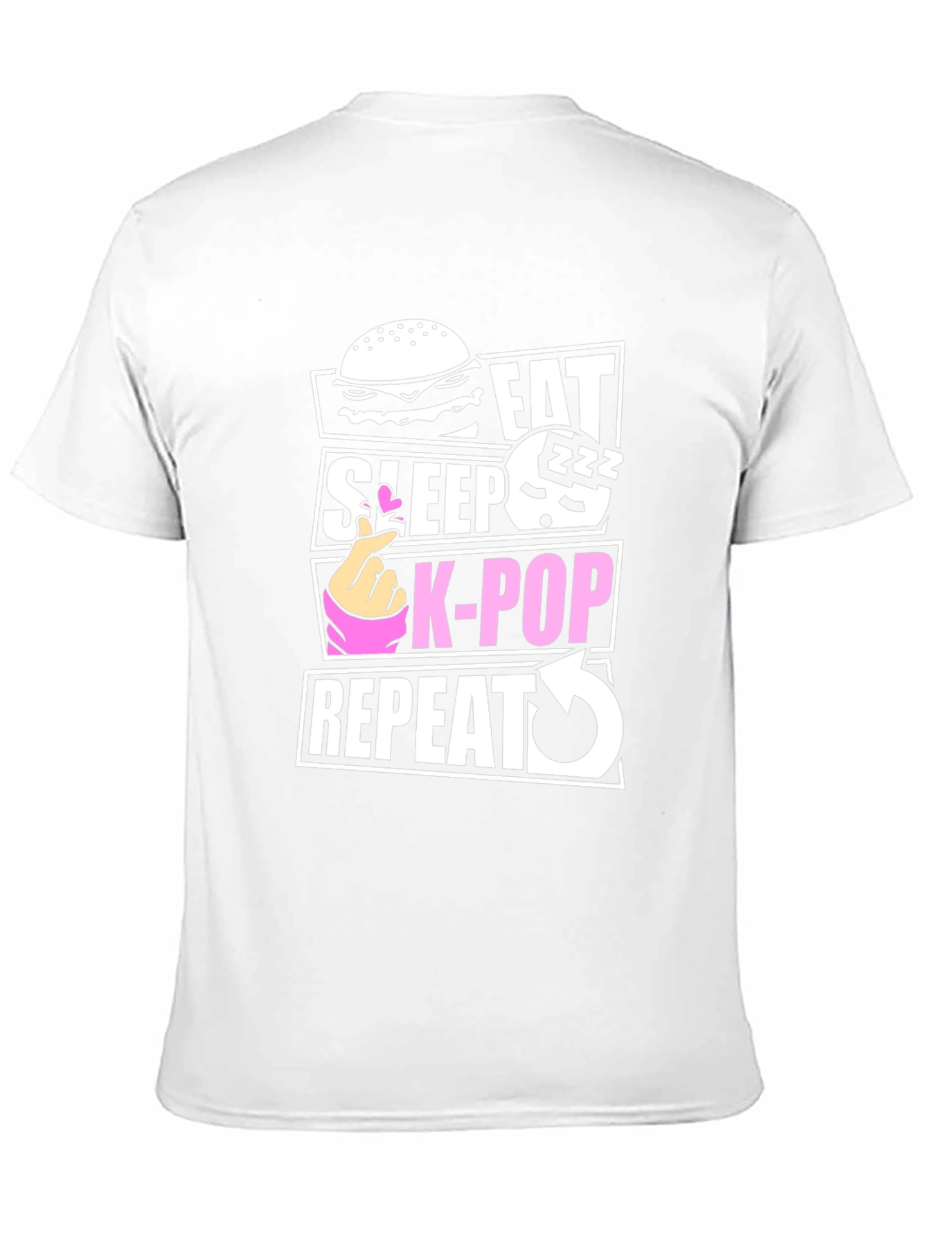 Eat Sleep K-Pop Repeat Graphic Tee