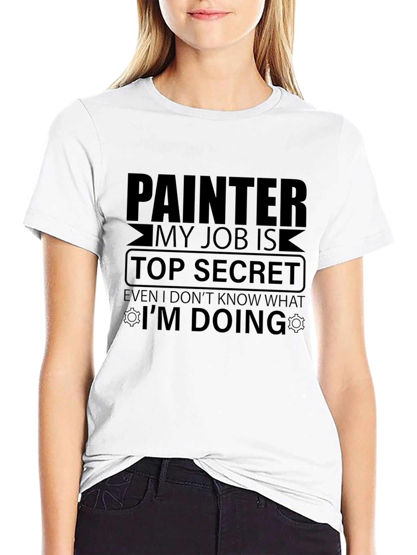 Painter Top Secret Job T-Shirt - Funny Graphic Tee